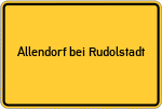 Place name sign Allendorf bei Rudolstadt