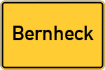 Place name sign Bernheck