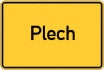 Place name sign Plech