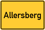 Place name sign Allersberg, Mittelfranken