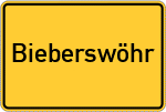 Place name sign Bieberswöhr