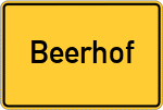 Place name sign Beerhof