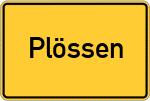 Place name sign Plössen