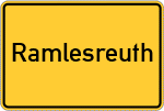 Place name sign Ramlesreuth