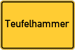 Place name sign Teufelhammer