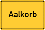Place name sign Aalkorb, Kreis Ebermannstadt
