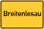 Place name sign Breitenlesau