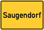 Place name sign Saugendorf