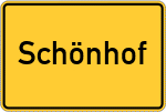 Place name sign Schönhof
