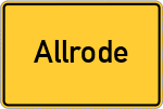 Place name sign Allrode
