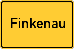 Place name sign Finkenau