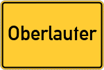 Place name sign Oberlauter
