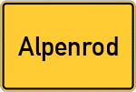 Place name sign Alpenrod