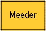 Place name sign Meeder
