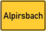 Place name sign Alpirsbach