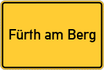 Place name sign Fürth am Berg