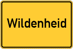 Place name sign Wildenheid