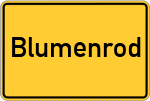 Place name sign Blumenrod