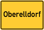 Place name sign Oberelldorf, Oberfranken