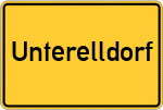 Place name sign Unterelldorf
