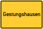 Place name sign Gestungshausen