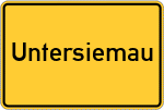 Place name sign Untersiemau