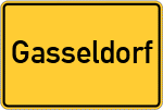 Place name sign Gasseldorf