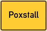 Place name sign Poxstall