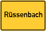 Place name sign Rüssenbach