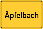 Place name sign Äpfelbach