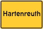 Place name sign Hartenreuth