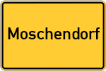 Place name sign Moschendorf