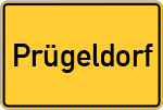 Place name sign Prügeldorf