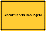 Place name sign Altdorf (Kreis Böblingen)