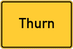 Place name sign Thurn