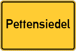 Place name sign Pettensiedel, Mittelfranken