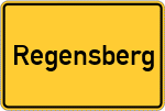 Place name sign Regensberg