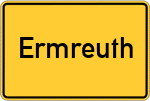 Place name sign Ermreuth