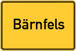 Place name sign Bärnfels