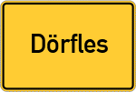 Place name sign Dörfles