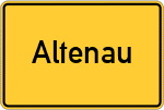 Place name sign Altenau, Harz