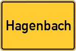 Place name sign Hagenbach