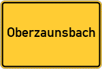 Place name sign Oberzaunsbach