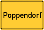 Place name sign Poppendorf