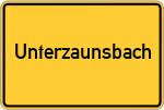 Place name sign Unterzaunsbach