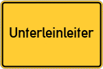 Place name sign Unterleinleiter