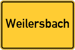 Place name sign Weilersbach