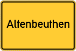 Place name sign Altenbeuthen