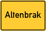 Place name sign Altenbrak