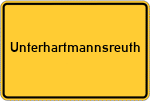 Place name sign Unterhartmannsreuth
